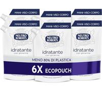 Neutro Roberts, Sapone Liquido Ecopouch Idratante Con Glicerina, Ricarica Ecologica di Sapone Liquido per Le Mani - Dermatologicamente Testato, Senza Sapone - 6 Flaconi da 400 ml