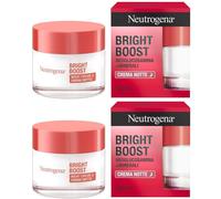 Neutrogena Bright Boost Crema Viso Notte, Neoglucosamina 50 ml 2x50 ml