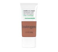Neutrogena Clear Coverage Flawless Matte CC Cream, Full-Coverage Color Correcting Cream Face Makeup with Niacinamide (b3), Oil-, Fragrance-, Paraben- & Phthalate-Free, Amber 8.0, 1 oz