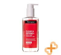 Neutrogena Clear & Defend+ Gel Detergente Viso Quotidiano, 200 ml