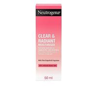 Neutrogena Crema idratante chiara e radiosa (1 x 50 ml), crema viso quotidiana per pelle secca soggetta a imperfezioni, idratante senza olio con fragranza di pompelmo rosa, per una pelle più chiara e