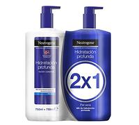 Neutrogena Crema idratante per il corpo, formula norvegese, per pelli secche giorno e notte, fino a 48 ore di idratazione, pelle morbida e nutrita, sviluppata con dermatologi, confezione da 2 x 750 ml