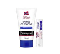 Neutrogena Crema mani 50ml + Protezione labbra SPF20 4,8g - Kit cura mani e labbra