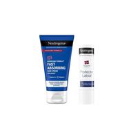 Neutrogena Crema Mani Texture Leggera 75ml + Balsamo Labbra 4.8g