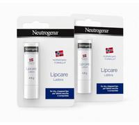 Neutrogena Formula Norvegese Balsamo Labbra Stick con Blister, 2 x 4.8 g | Burrocacao protettivo e idratante, Per labbra secche e screpolate, Con Glicerina concentrata, Stick incolore e tascabile
