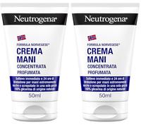Neutrogena Formula Norvegese Crema Mani Concentrata Profumata, Crema mani riparatrice con Glicerina e Vitamina E, Crema mani secche e screpolate profumata per sollievo e idratazione 24h, 50 ml
