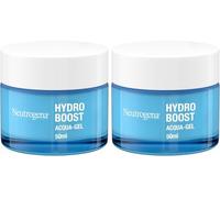 Neutrogena Hydro Boost Acqua Gel, Crema idratante viso in gel leggero a base acqua, Crema viso Acido Ialuronico per un'idratazione intensa della pelle mista e sensibile, 2 x 50 ml - Esclusiva Amazon