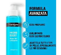 Neutrogena Hydro Boost Acqua Gel Detergente Viso, Detergente schiumogeno viso con Acido Ialuronico e agenti idratanti, Gel detergente con azione struccante, 200 ml