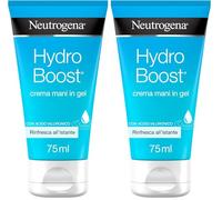 Neutrogena Hydro Boost Crema Mani Gel, Crema mani secche e screpolate con Acido Ialuronico idratante per 24 ore, Hand cream dalla formula in gel rinfrescante e ultra-leggera, 75 ml (Confezione da 2)