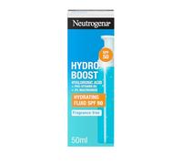 Neutrogena Hydro Boost Fluido viso idratante SPF 50, con acido ialuronico, pro-vitamina B5 e niacinamide, ampio spettro per pelli secche, 50 ml