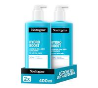 Neutrogena Hydro Boost Lozione Gel Ultraleggera, Crema corpo gel nutriente 72h per tutti i tipi di pelle, Crema idratante corpo con Acido Ialuronico e Glicerina, Set da 2 x 400 ml - Esclusiva Amazon