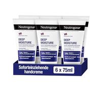 Neutrogena Lozione per il corpo Deep Moisture 6 x 75 ml, lozione per il corpo ad assorbimento immediato con glicerina e tecnologia Pro-Ceramide, lozione per la cura della pelle non grassa in taglia da
