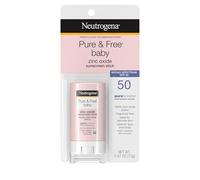 Neutrogena Pure & Free Baby Mineral Sunscreen Stick with Broad Spectrum SPF 50 & Zinco Oxide, Water-Resistant, Hypoallergenic, Paraben-, Dye- & PABA-Free Baby Face & Body Sunscreen, 0,47 oz
