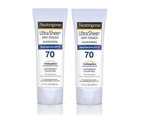 Neutrogena Ultra Sheer Dry-Touch Sunscreen, SPF 70, 3 Ounces (Pack of 2) by Neutrogena