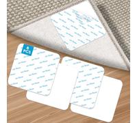 NEUTYPECHIC 8 Pezzi Antiscivolo per Tappeti, 10 * 10 cm Tappeto Antiscivolo Adesivi Riutilizzabili Adesivi Lavabili, Ferma Tappeto Antiscivolo Antiscivolo Tappeto Sottotappeto Antiscivolo, Bianco (8)