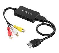 NEUTYPECHIC Adattatore Conversione HD, Adattatore AV HDMI Trasmissione Stabile, Collega e Usa AV to HDMI Adatto per Home Theater, Giochi, Insegnamento e Conferenze
