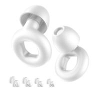 NEUTYPECHIC Dormire Silicone, Antirumore Riutilizzabili, Dormire, Concentrarsi, Viaggiare, Con 8 Gommini di Taglie XS/S/M/L (Bianco, Media)