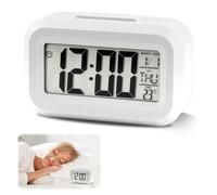 NeutypeChic Sveglia digitale, LCD da viaggio con funzione snooze, indicatore di temperatura, funzione timer, funzionamento a batteria per camera da letto, casa, ufficio, viaggi