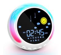 NEUTYPECHIC Sveglia per Bambini Bluetooth, Posticipa Sveglia Digitale Bambini 11 Colori Luci Notturne con Rumore Bianco, Sveglia Bambini da Comodino con Temporizzatore con Altoparlanti, Chiamate