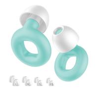 NEUTYPECHIC Tappi Orecchie Dormire Silicone, Tappi per Orecchie Antirumore Riutilizzabili, Orecchie per Dormire, Concentrarsi, Viaggiare, Con 8 Gommini di Taglie XS/S/M/L (verde, Media)