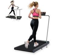 NEUTYPECHIC Walking Pad con corrimano, tapis roulant per casa, silenzioso, con app Bluetooth e indicatore LED, tapis roulant scrivania con inclinazione dell'8%, scrivania Under Desk, piccolo Treadmill