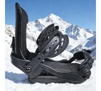 NEUWEABY Attacchi da snowboard per uomo e donna, attacchi ultraleggeri all-mountain e freestyle, facile inserimento senza cinturini e cricchetto per la punta per una risposta rapida, Nero M