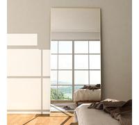 NEUWEABY Specchio a figura intera, 165 x 60 cm specchio da pavimento, grande corpo a specchio dorato, specchio rettangolare per camera da letto, soggiorno da appendere