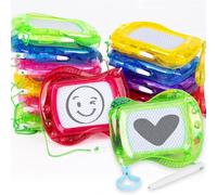 Neuytiky 12 Pcs Mini Lavagnetta Magica Magnetica,Portachiavi da Disegno per Bambini, Mini Lavagne Magnetiche da Disegno,Mini lavagnetta magica per pittura,Giocattolo Educativo per Feste di Compleanno