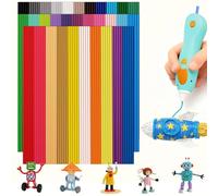 Neuytiky 120 Pezzi 32 Colori 3D Doodler Penna Ricariche per 3Doodler Start+,Penna 3d Bambini,3Doodler Start 2.5mm Bassa Temperatura PCL Filamento,Sicuro&facile per Bambini