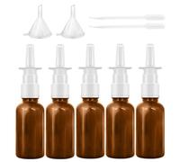 Neuytiky 5 Pezzi Flaconi Spray Nasali Vuoti da 30 ml,Ricaricabili,in Vetro Ricaricabile,per Flaconi con Pompa Spray per Contenitori da Viaggio,per Profumi,Oli Essenziali Colloidale Argento Salina