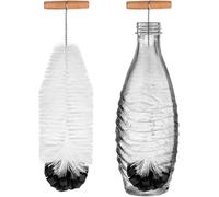 Neuytiky Spazzola per bottiglie - Setola di pulizia da 35 cm con setole dure e spugna morbida, ideale per bottiglie di vetro e plastica