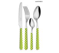 NEVA BISTROT DECOR collezione POIS posate tavola servizio 24pz colore A SCELTA