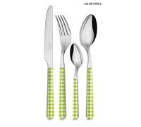 NEVA BISTROT DECOR collezione TOVAGLIATO posate tavola set 24pz colore A SCELTA