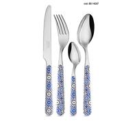 NEVA BISTROT DECOR serie MAIOLICA posate tavola servizio 24pz colore A SCELTA