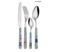 NEVA BISTROT DECOR serie MAIOLICA posate tavola servizio 24pz colore A SCELTA