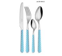 NEVA BISTROT DECOR serie PIED DE POULE posate tavola set 24pz colore A SCELTA