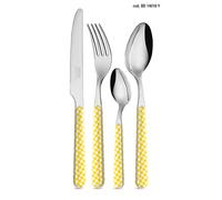NEVA BISTROT DECOR serie PIED DE POULE posate tavola set 24pz colore A SCELTA