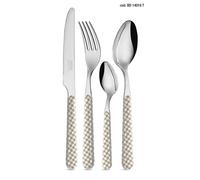 NEVA BISTROT DECOR serie PIED DE POULE posate tavola set 24pz colore A SCELTA