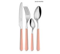 Neva servizio tavola 6 persone set posate 24pz tinta unita POLVEROSO ROSA ANTICO
