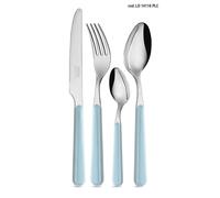 Neva servizio tavola per 6 persone set posate 24pz tinta unita POLVEROSO AZZURRO