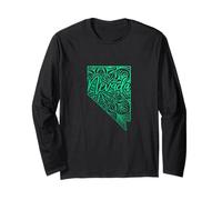 Nevada Carson City US Floral Mandala Mappa Maglia a Manica