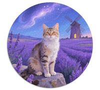 Nevada Cat Rundes 1000 Puzzle Animals Rundes Puzzle Familienpuzzle Erwachsene Anspruchsvoll Puzzle Für Erwachsene Und Kinder Reisegeschenke 1000pcs (67.5x67.5cm)