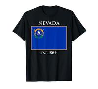 Nevada Flag 36th US State 1864 Nevada Native Maglietta