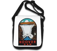 Nevada Las Vegas Dam Vintage Retro Style Travel Poster Borsa a tracolla Bianco