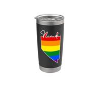 Nevada Mappa USA Stato Nevada Arcobaleno Flag Orgoglio Bicchiere termico in acciaio inox doppia parete