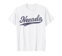 Nevada NV Sports Script Testo CURSIVO Las Vegas Reno Maglietta