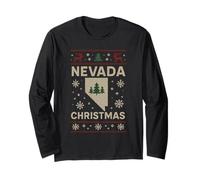 Nevada Ugly Shirt NV Natale Renna Neve Alberi Maglia a Manica