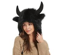Nevalerra Cappello a bufalo d'acqua | Caldo cappello di peluche - Cappelli di animali domestici, goditi il calore come altri copricerchi pelosi per avventure all'aria aperta, Halloween, Natale
