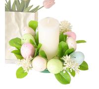 Nevalerra Corona ad anello per candele, centrotavola primaverile realistico, verde artificiale, anello per candele pasquali | per tavolo da pranzo, caminetto, soggiorno, studio, comodino, fotografia