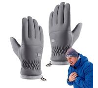 Nevalerra Guanti invernali da uomo, impermeabili e adatti al touchscreen, guanti isolati, antivento, regolabili, antiscivolo, per guida, ciclismo, escursionismo, neve